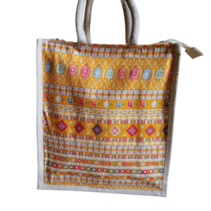PB46 - Kalamkari design Jute bag 14*12*6 Inches