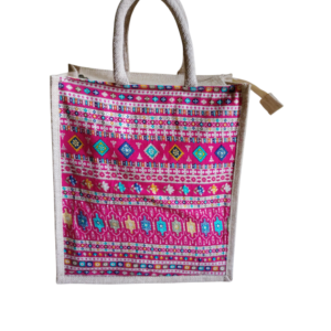 PB45-Kalamkari design Jute Bag 14*12*6 Inches