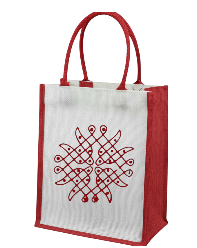 Customized Return gift bags-Kolam Printed